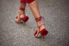 Rote Sandaletten