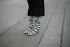 Stiefel mit Tiermuster - Zebra